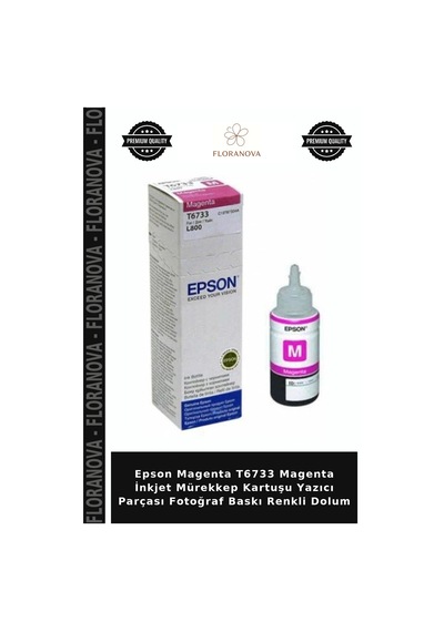 Epson Magenta T6733 Magenta İnkjet Mürekkep Kartuşu Yazıcı Parçası Fotoğraf Baskı Renkli Dolum