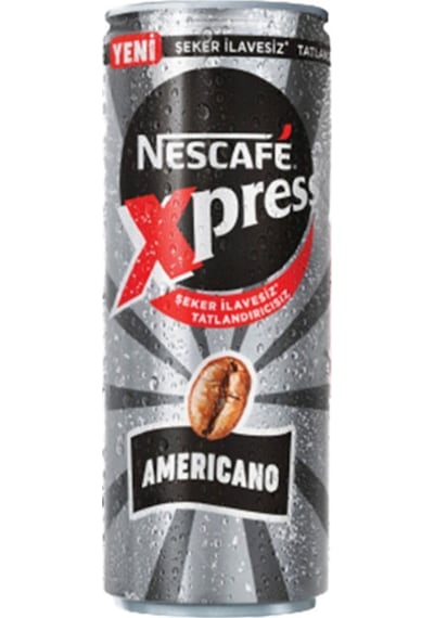 Şekersiz Xpress Americano Siyah Soğuk Kahve 24x250 Ml Öğütülmüş