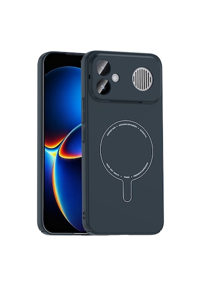 Xiaomi Poco F8 Ultra Kılıf M-safe Şarj Özellikli Kamera Korumalı Sert Pc Elio Kapak Lacivert