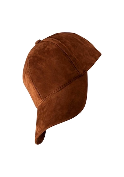 Uniquetrenders Unisex Vegan Süet Şapka Kahverengi