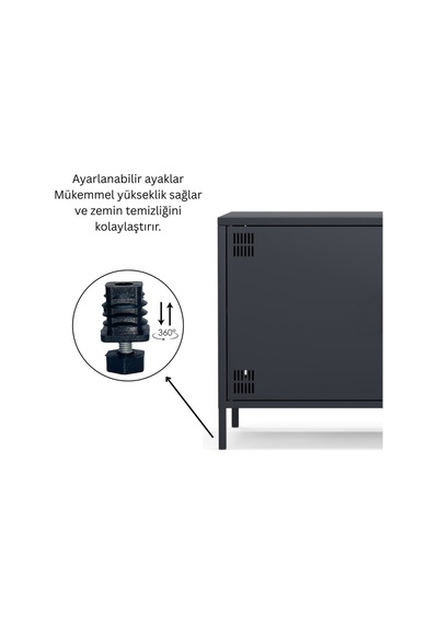 Tv Ünitesi, Tv Dolabı,2 Kapaklı Dolap 100,50 X 40 X 64,50 Cm Ral 7016 Antrasit Tv Ünitesi, Tv Dolabı,2 Kapaklı Dolap 100,50 X 40 X 64,50 Cm Ral 7016 Antrasit