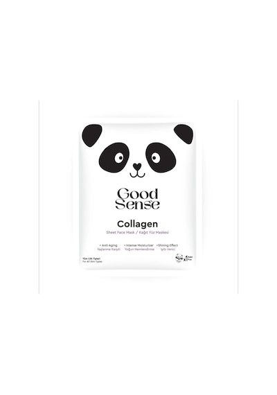 Panda Desenli Kolajen Kağıt Yüz Maskesi Yoğun Nemlendirici Anti Aging Cilt Sıkılaştırıcı