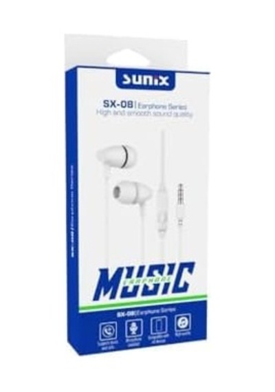 Sx08 Kulakiçi 3.5 Mm Kulaklık Beyaz