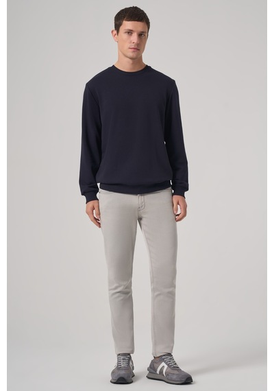 Morven Erkek Lacivert Basic Bisiklet Yaka Sweatshirt 26ks063001200 Lacivert