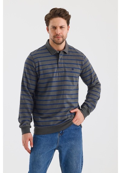 Alexander Gardi Alexandergardı Polo Yaka Çizgili Regular Fit Sweatshırt Wk25214 001 Alexander Gardi Alexandergardı Polo Yaka Çizgili Regular Fit Sweatshırt Wk25214 001