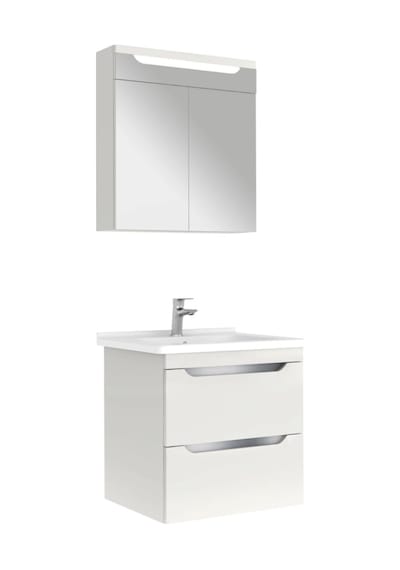 Kale Casilla 65 Cm Satin Gri Banyo Dolabı Takımı Ayna Dolabı
