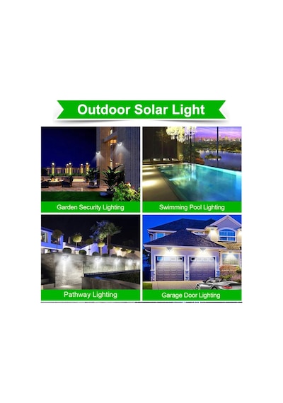 Solar Bahçe Aydınlatma 100 Ledli Fotoselli Güneş Enerjili Lamba (547253809) Diğer