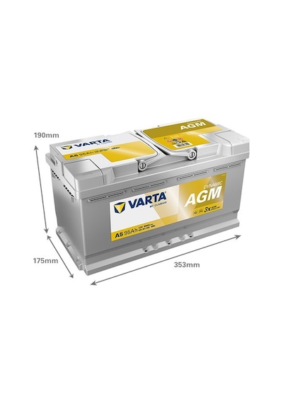 Varta A5 12v 95ah 850a Dynamic Start Stop Agm Akü Üretim Tarihi:2025