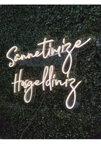 Sünnetimize Hoşgeldiniz Neon Led Dekoratif Aydınlatma 70x04cm
