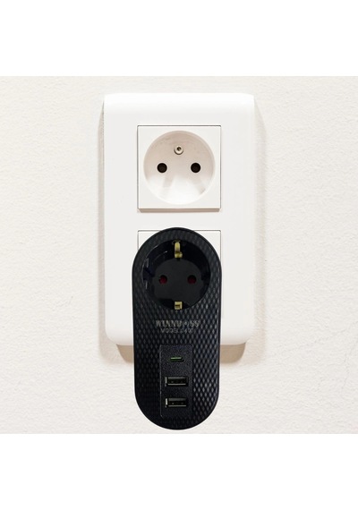 2 Usb,1 Type-c Girişli 1&amp Apos Li Çocuk Korumalı,ısıya Karşı Dayanıklı 2500watt Termal Akım Korumalı Priz 0 - 2 M