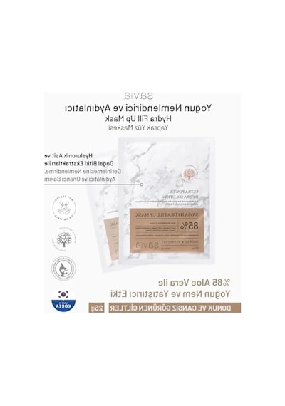 %85 Aloe Vera Ve Hyaluronik Asit İçeren Yoğun Nemlendirici Yüz Maskesi