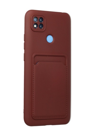Xiaomi Redmi 9c Uyumlu Kılıf Kelvin Kartvizitli Silikon - Bordo