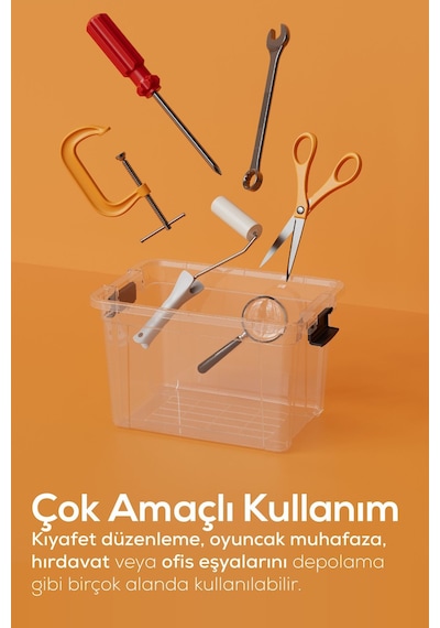 Vienev 2'li 34 Litre Kilitli Kapaklı Saklama Ve Erzak Kutusu 33116