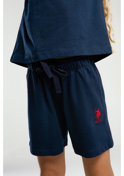 U.S. Polo Assn. Kız Çocuk Lacivert Şort Takım Lacivert