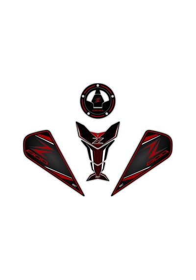 Gp Kompozit Kawasaki Z 800 2013-2018 Uyumlu Tank Pad Kırmızı