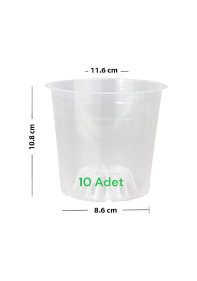 Orkide Yetiştirme Saksısı Pot 10 Adet-0.75l 10