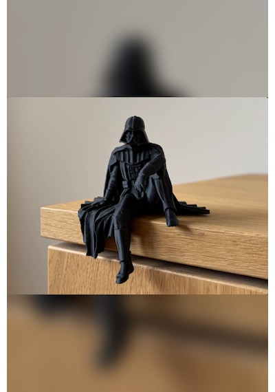Zeroxo Oturan Zırhlı Karanlık Savaşçı Figürü Rahat Poz Dekoratif Biblo 9x8 Cm