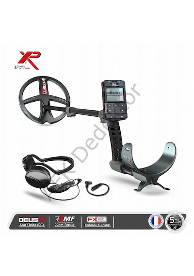 Xp Deus 2 Rc Metal Dedektörü 22 Cm Fmf Başlık + Fx03 Kablolu Kulaklık Hassas Arama