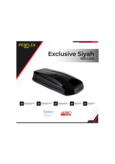 Exclusıve Port Bagaj 500 Litre Desenli Parlak Siyah