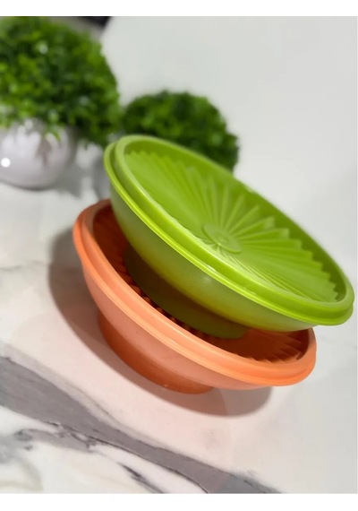Tupperware Tupperware Yiyecek Saklama Kapaklı Plastik Kap Seti 332185115 Turuncu