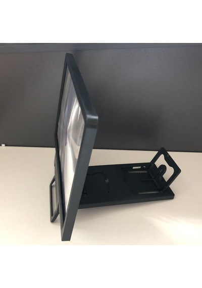 Video Görüntüleme İçin Ayarlanabilir Stand İle 3d Hd Katlanabilir Cep Telefonu Ekran Büyüteç Black