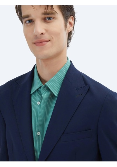 Kip Lacivert Desenli Regular Fit Ceket Lacivert Kip Lacivert Desenli Regular Fit Ceket Lacivert