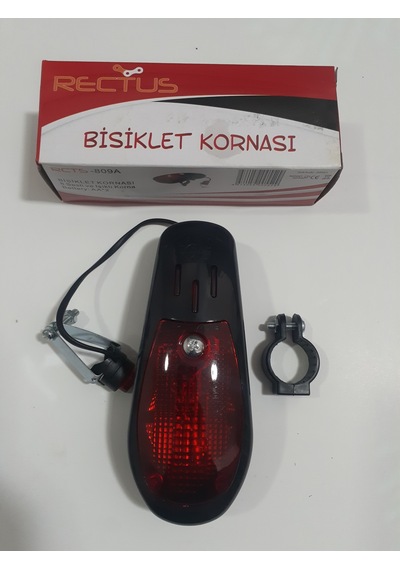 Rectus Bisiklet Kornası 8 Sesli Ve Ledli Kırmızı - Siyah