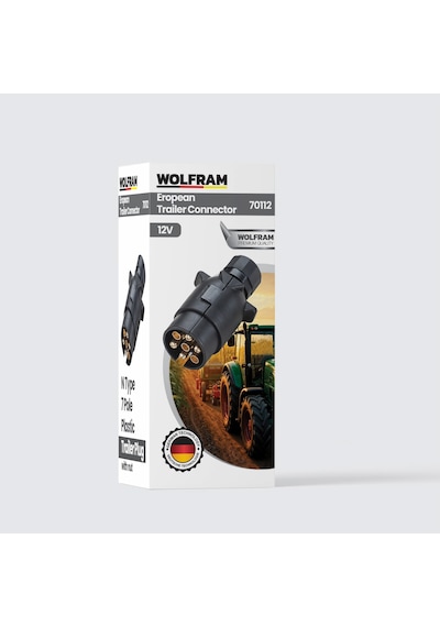 7'li N Tip Plastik Römork Fişi Erkek - Wolfram 70112