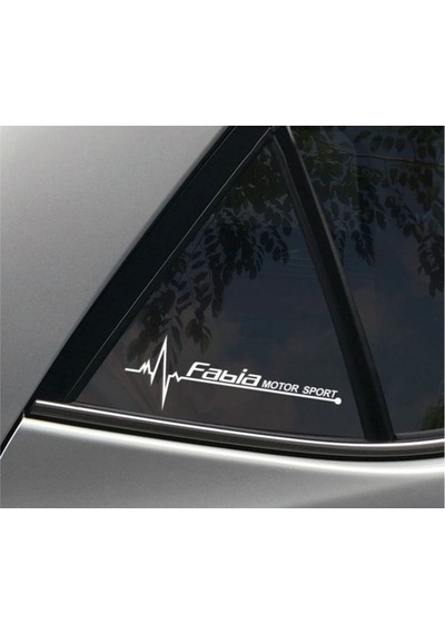 Skoda Fabia Yan Cam Sticker Oto Kapı Çıkartma 20Cmx7Cm
