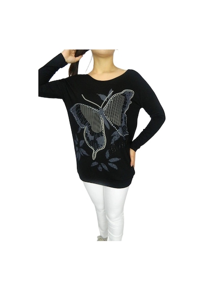 Kadın Oversayz Kelebek Baskılı Sweatshirt Brg39702 001