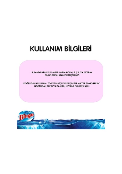 Bingo Fresh Yüzey Temizleyici Mutlu Yuvam 2500 ML
