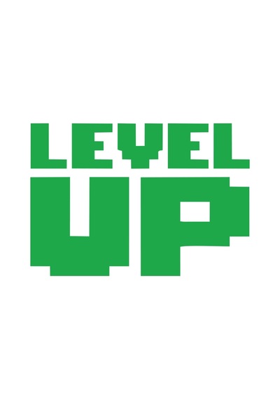 Level Up Sticker 17x17 Cm Yeşil