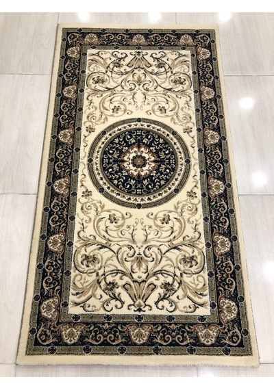 Saray Halı Klasik 11105 R 80X150 Krem Lacivert Küçük Ölçü Halı !