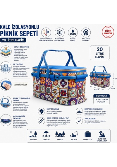 20 Lt Piknik Sepeti 1113 Picnic Bag