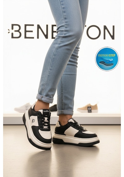 United Colors Of Benetton Siyah Beyaz Bağcıklı Cilt Memory Foam Kadın Spor Ayakkabı Bnı-12046 G Siyah - Beyaz United Colors Of Benetton Siyah Beyaz Bağcıklı Cilt Memory Foam Kadın Spor Ayakkabı Bnı-12046 G Siyah - Beyaz