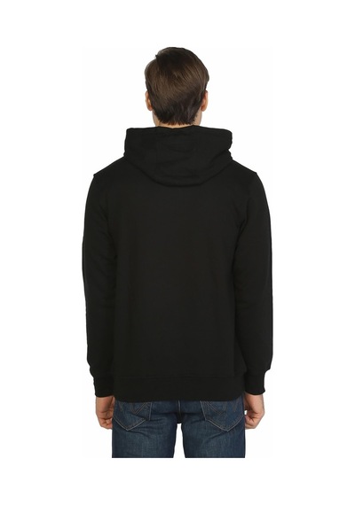 Bant Giyim - Tech N9Ne Siyah Kapşonlu Erkek Sweatshirt