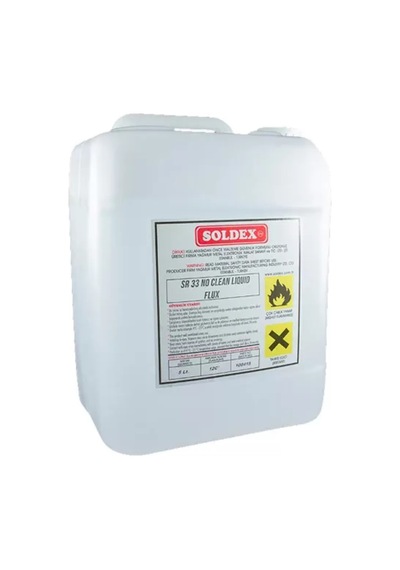 Soldex No Clean Flux 5 Lt Sr33 - Temizleme Gerektirmeyen Lehim Suları