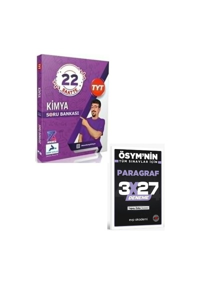 2027 Paraf 2027 Z Takımı Tyt Kimya Soru Bankası+ Evp Akademi Paragraf