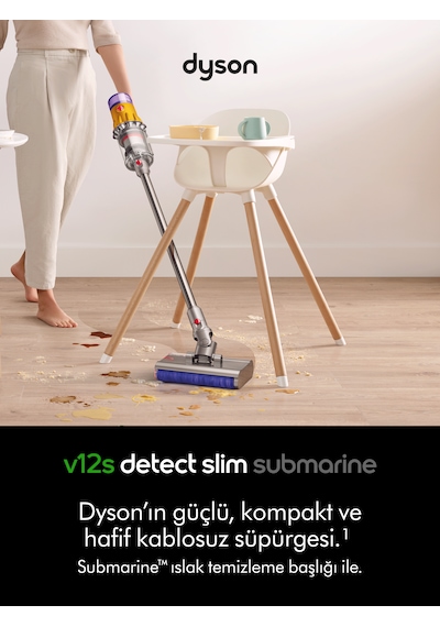 Dyson V12s Detect Slim Submarine + Detaylı Temizlik Seti