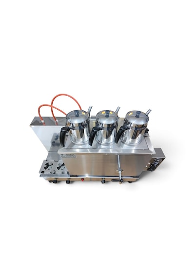 Safir 3 Demlikli İnoks Tam Otomatik Çay Kazanı Elektrikli Ve Tüplü Çay Ocağı Kazanı