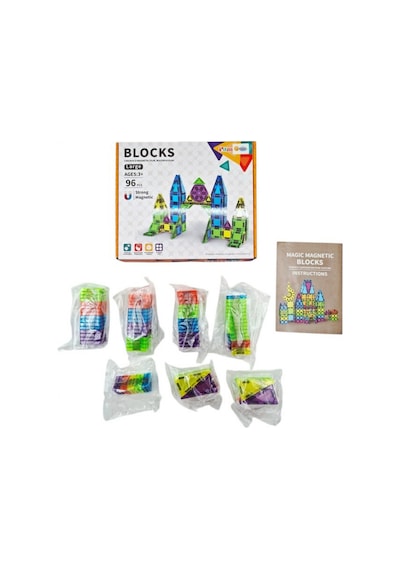 6 Parça Manyetik Yapı Blokları Eğitici Mıknatıslı Zeka Geliştirici Oyuncak 3+ Yaş