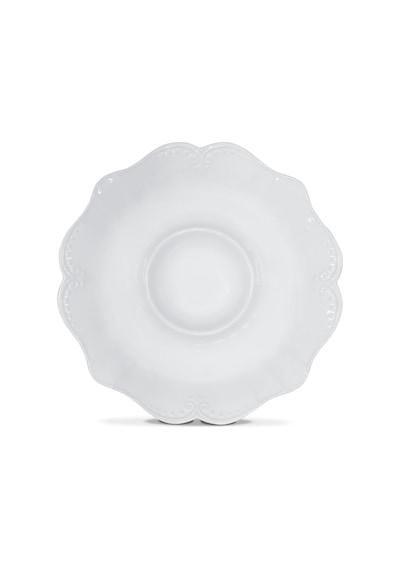 The Mia Grande Servis Tabağı Bölmeli Beyaz 39 Cm