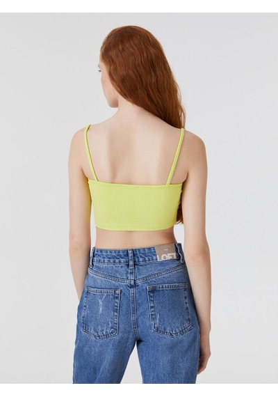 Loft Crop Kadın Atlet Green Sheen
