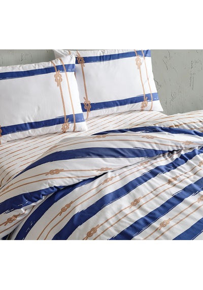 Doqu Home Marine Nevresim Takımı Serene Çift Kişilik - Beyaz Çok Renkli