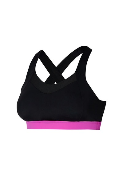 Mizuno Mızuno High Support Kadın Spor Sütyen Siyah Pembe Bantlı