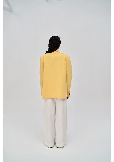 Mai Studios Co. Emma Dikiş Detaylı Sarı Blazer Sarı