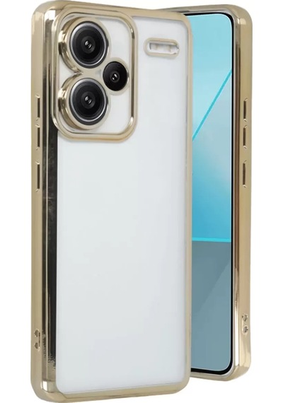 Newface Xiaomi Redmi Note 13 Pro Plus Kılıf Razer Lensli Silikon - Gold Altın Diğer