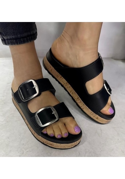 Ceyo 9960-12 Anatomik Taban Kadın Terlik Siyah 36-40 001