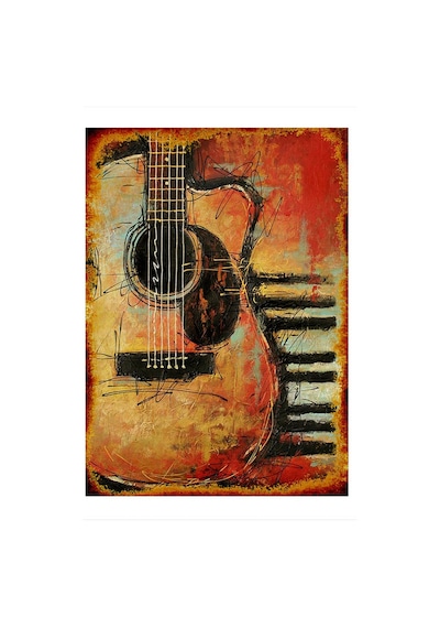 Bedeko Akustik Gitar Modern Mdf Tablo 25 Cm X 35 Cm