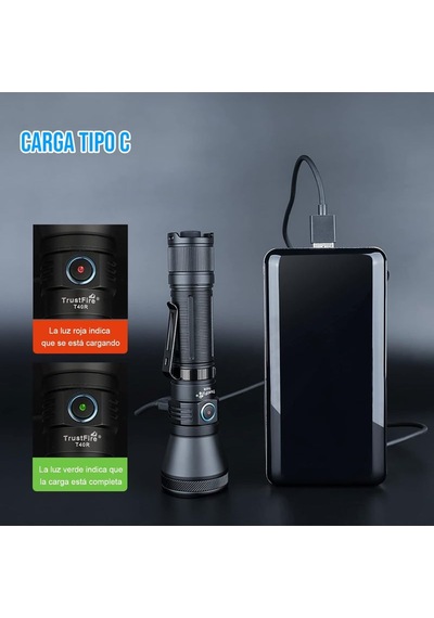 Trustfire T40r Taktikal Fener Siyah